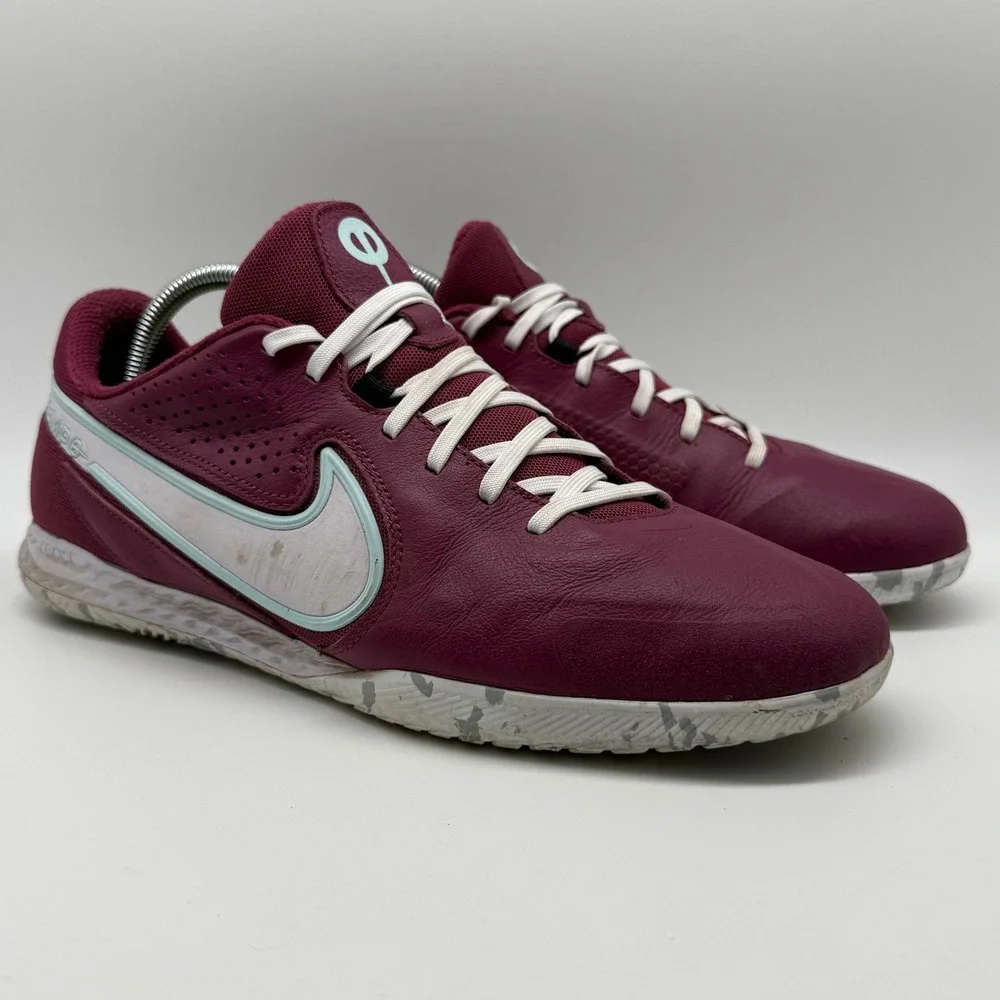 Nike React Tiempo Legend 9 Pro IC Mens 11 Burgundy Indoor Soccer DA1183-614